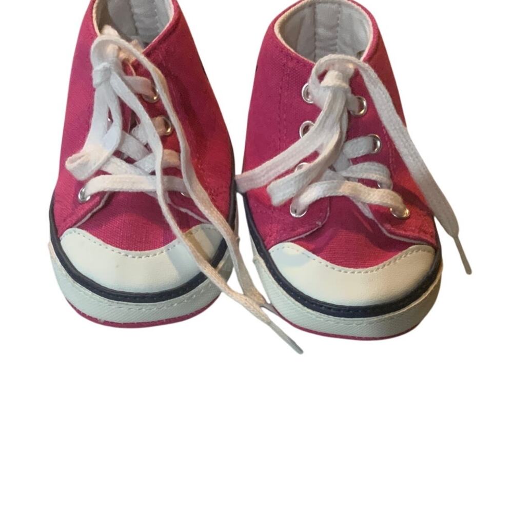 Polo Ralph Lauren Pink High Top Sneakers Infant Size 3 Crib Shoes